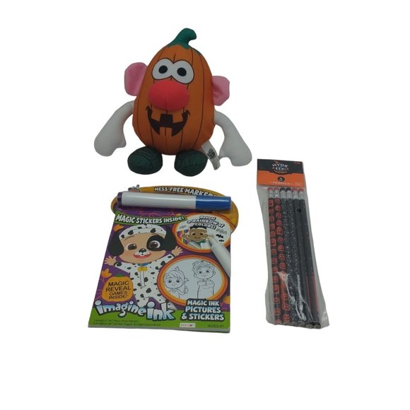 Halloween Lot of 3 Potato Head, Pencils, Imagine Ink Sticker Book - Picture 1 of 3